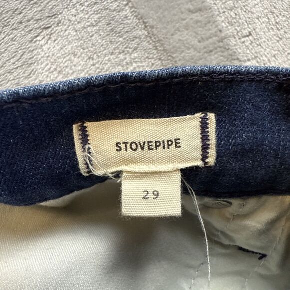 Madewell Womens Jeans Size 29 Blue Denim Ribbon Tux Stripe Stovepipe Ankle - Picture 6 of 9